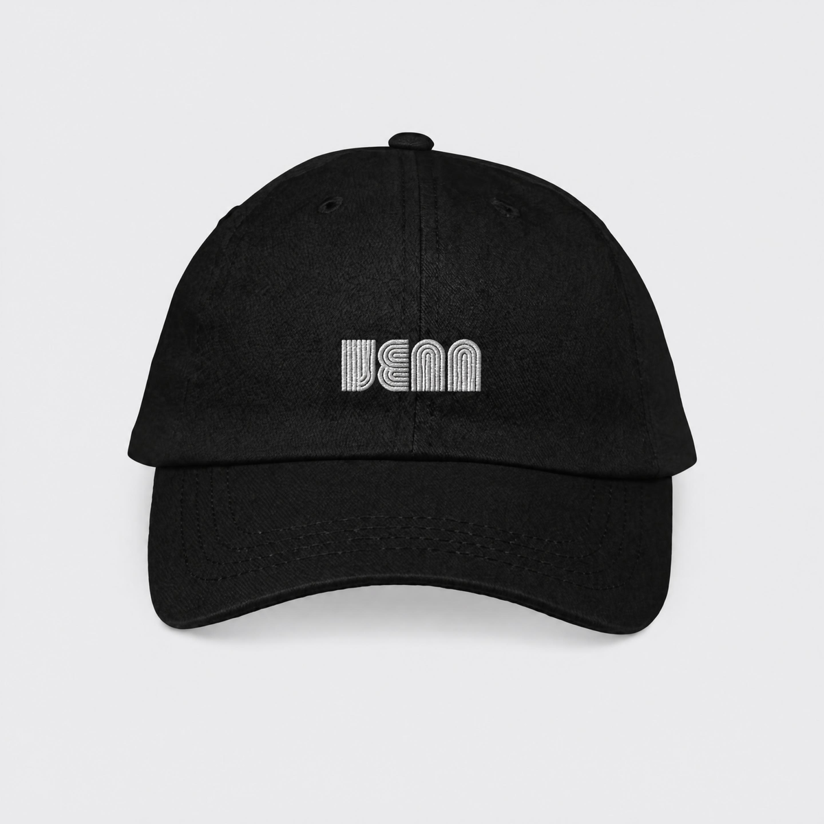 Black Venn Records dad cap with stitched logo